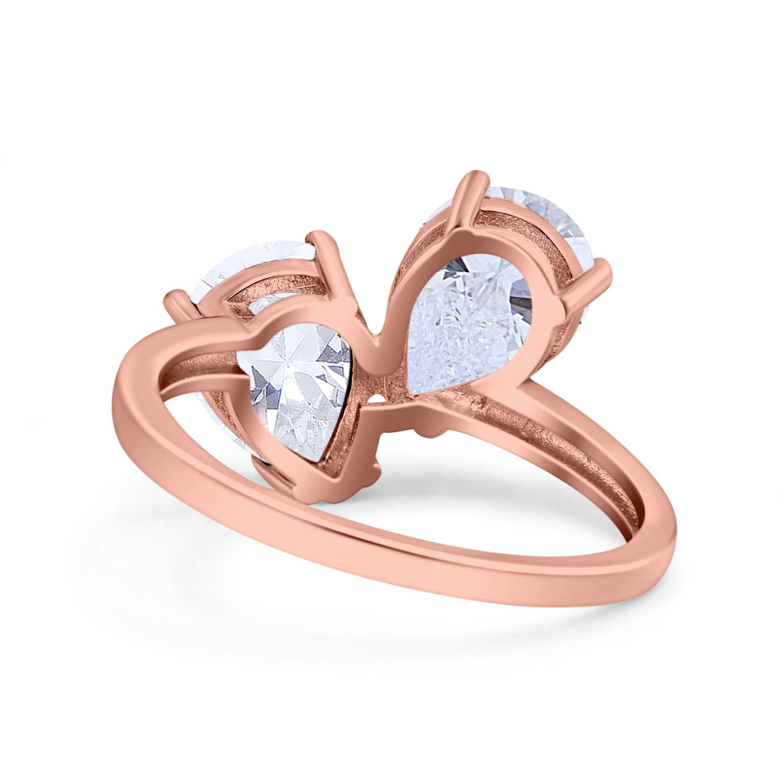 Pear Teardrop Natural Stone Wedding Ring