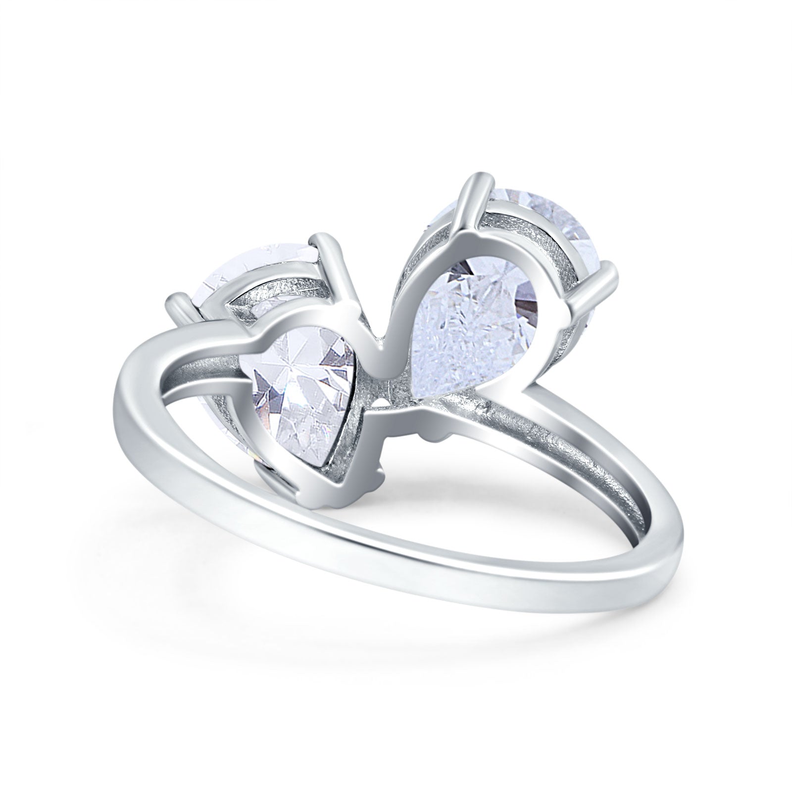 Pear Teardrop Natural Stone Wedding Ring