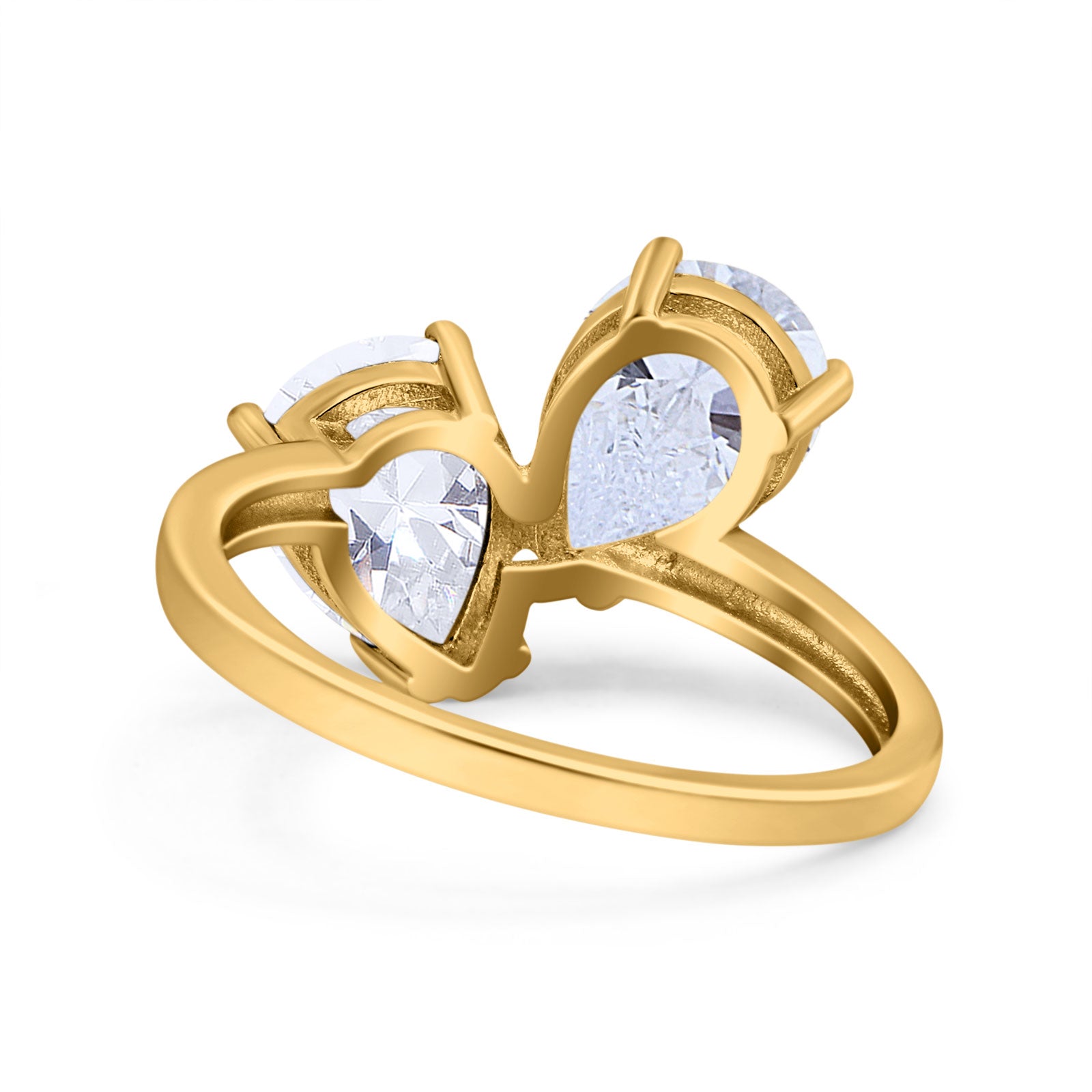 Pear Teardrop Natural Stone Wedding Ring