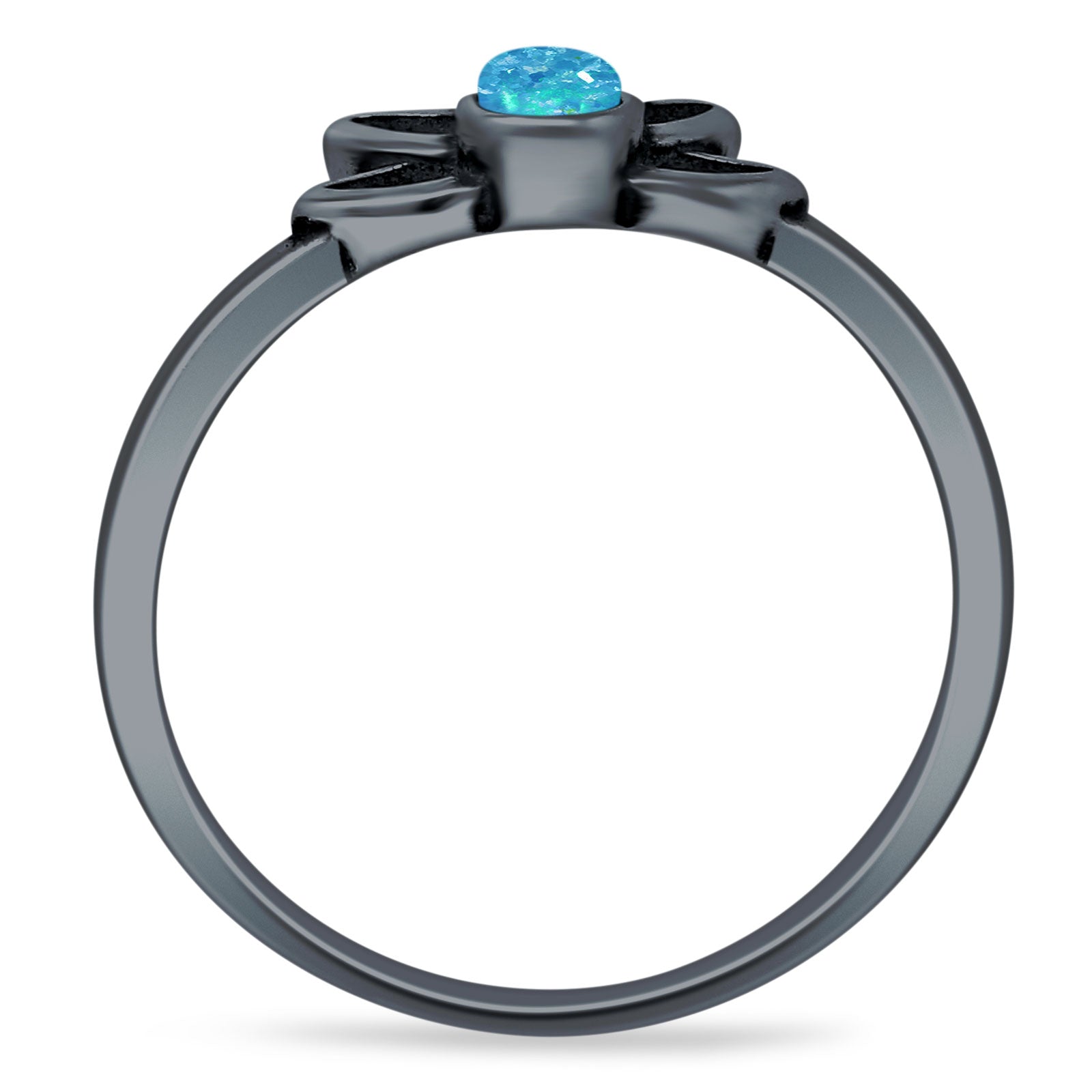 Oxidized Floral Ring
