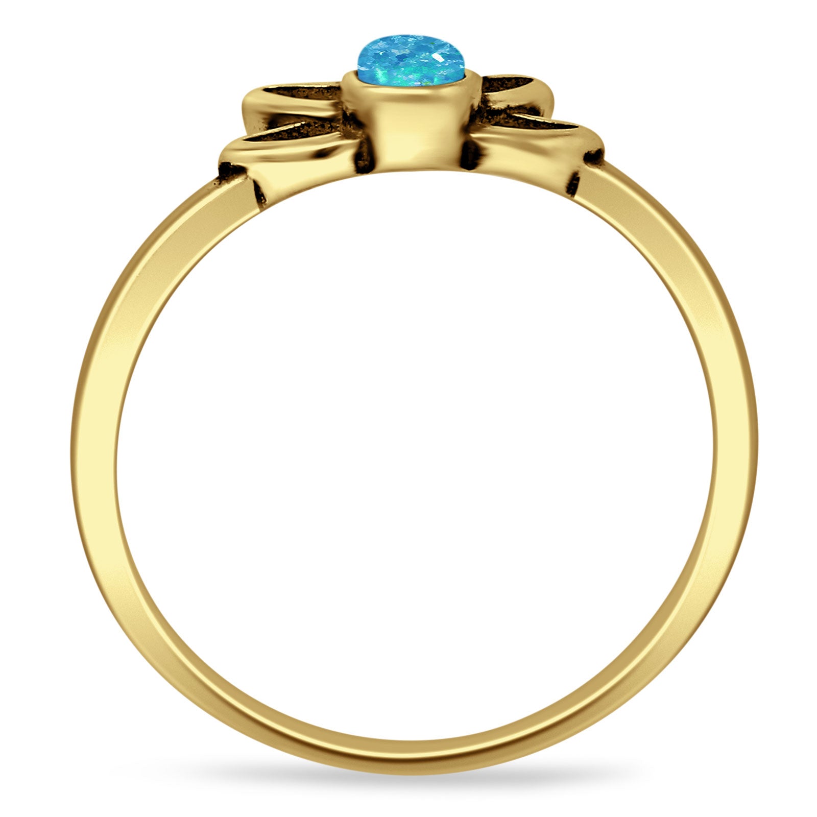 Oxidized Floral Ring