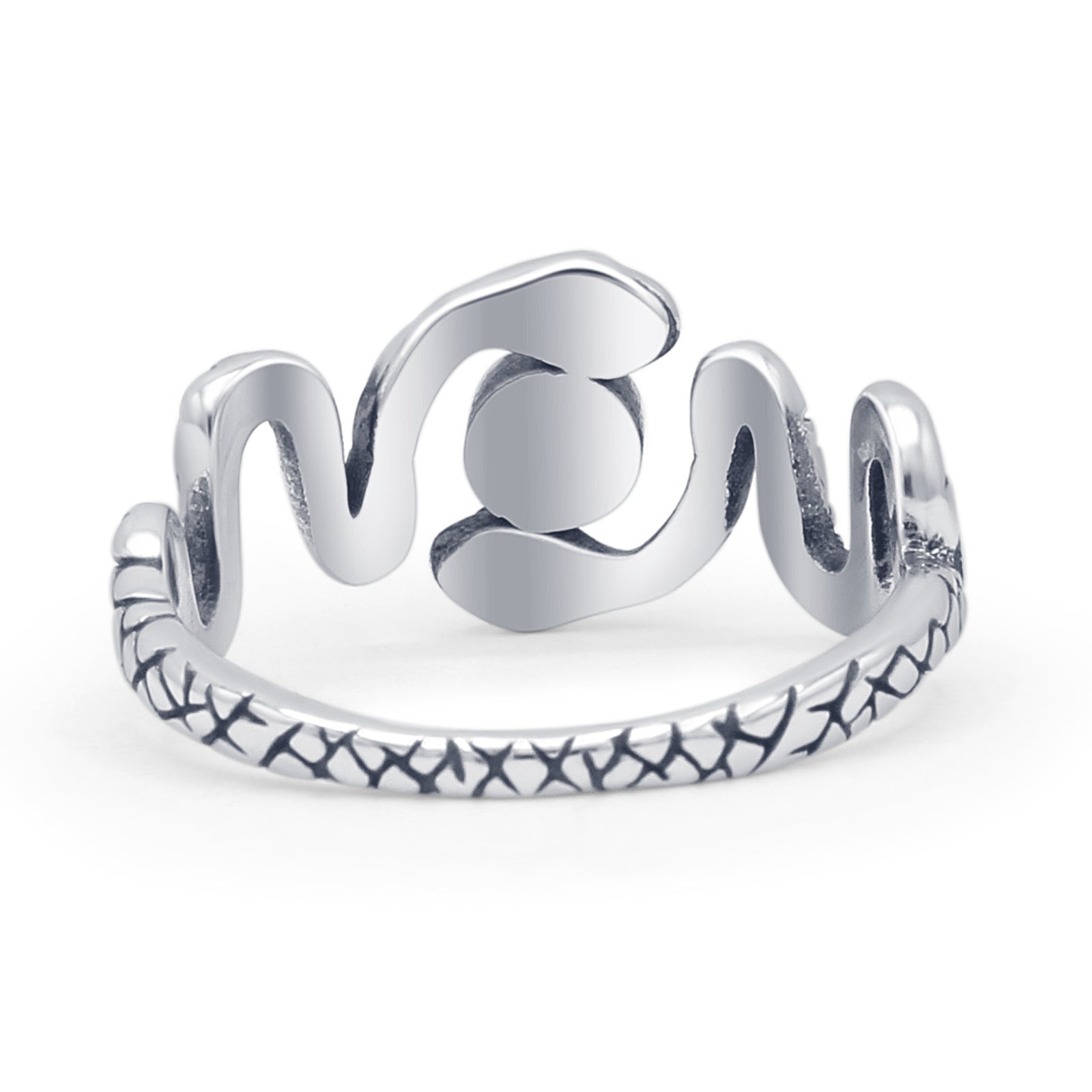 Oxidized Snake Ring