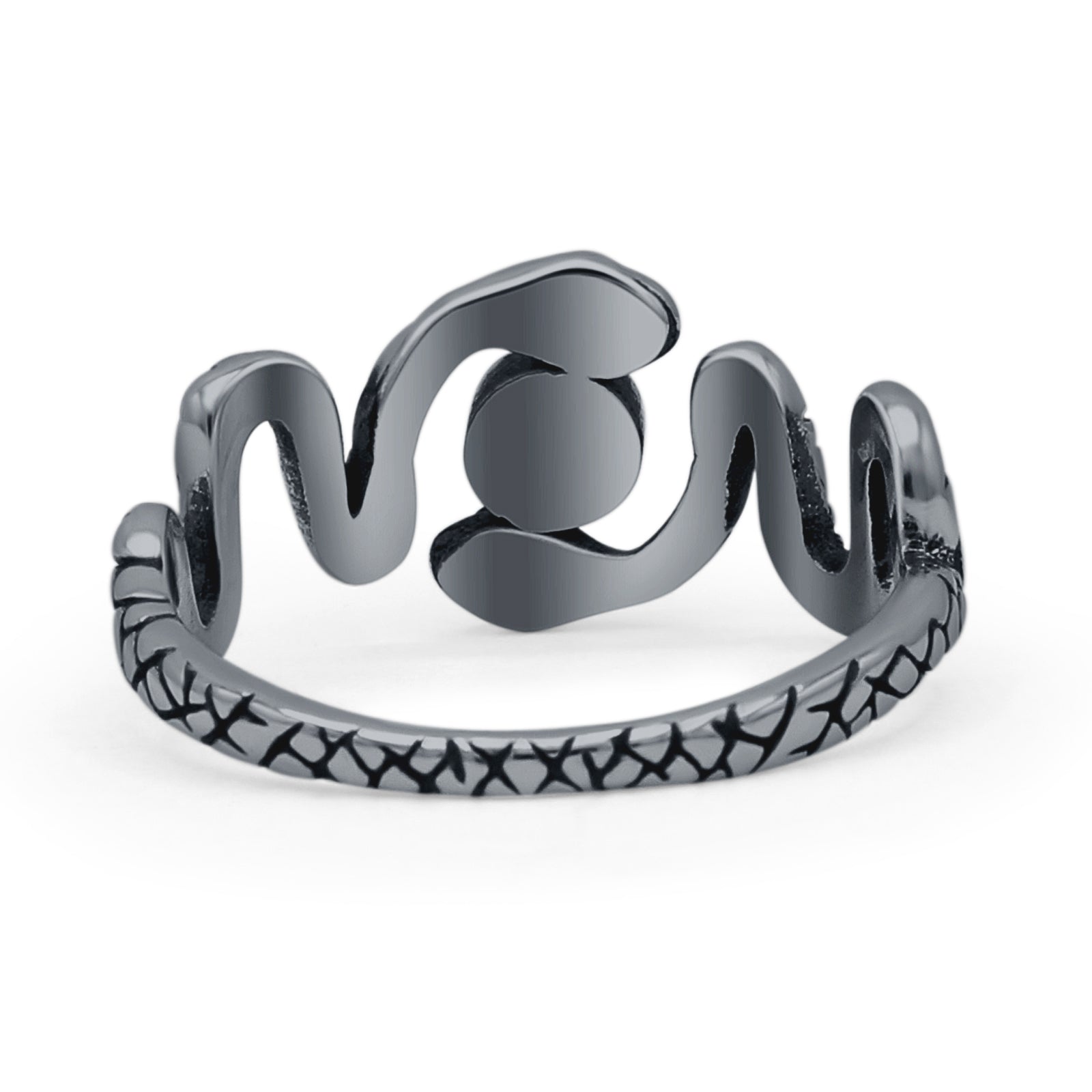 Oxidized Snake Ring