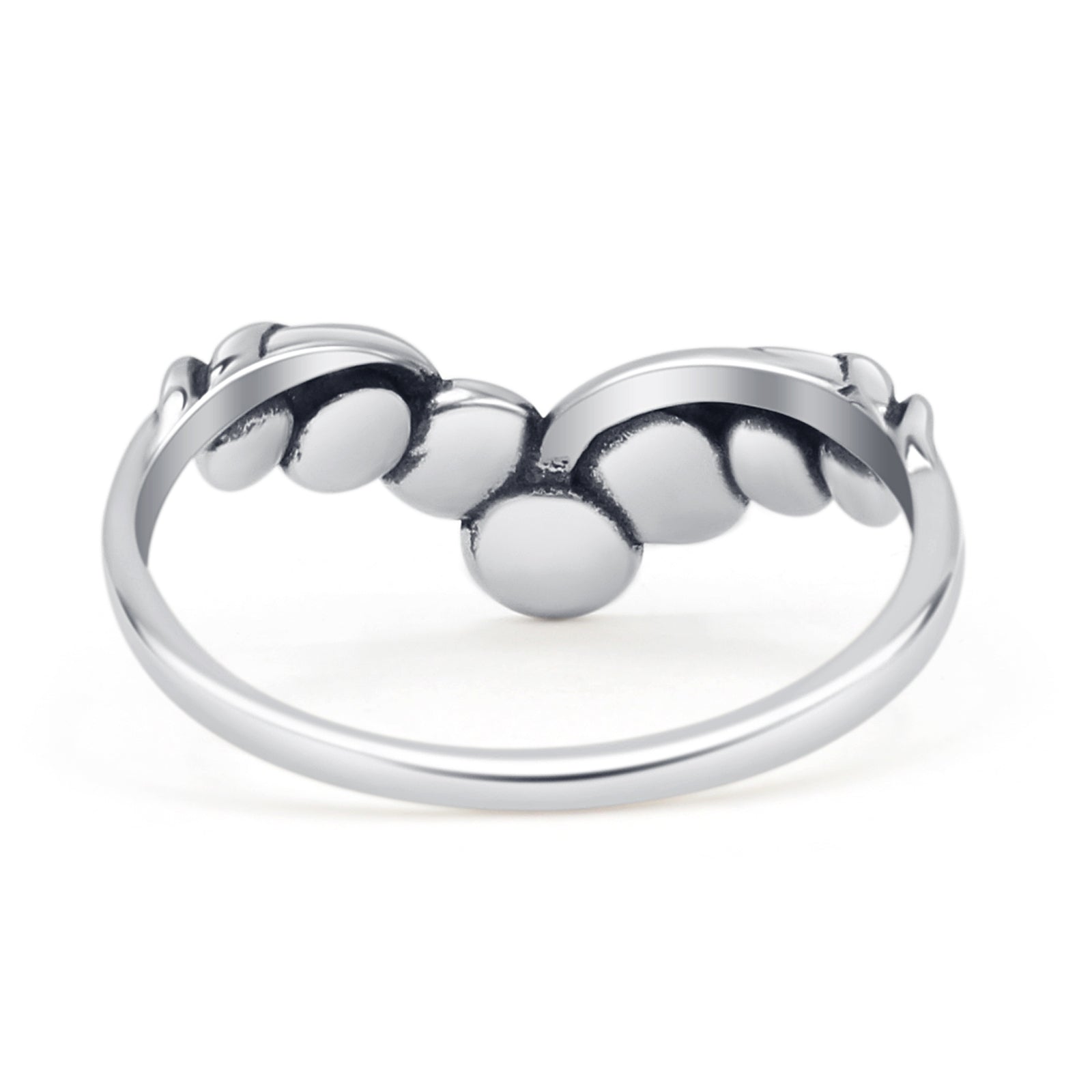 Oxidized Mushroom Chevron Ring