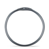 Heart Tree Of Life Ring Oxidized Band