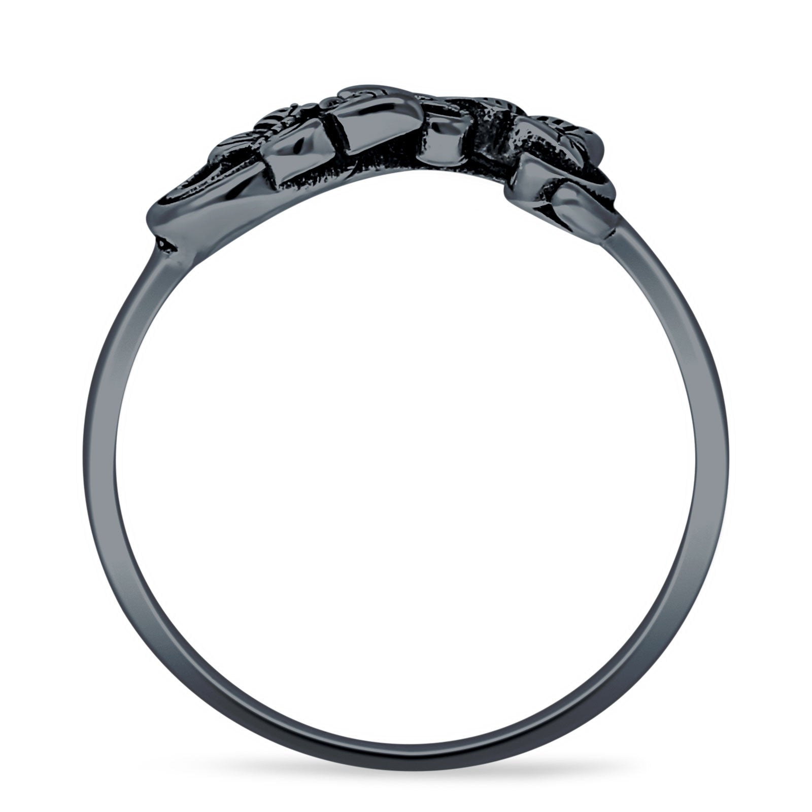 Oxidized Filigree Butterfly Rings
