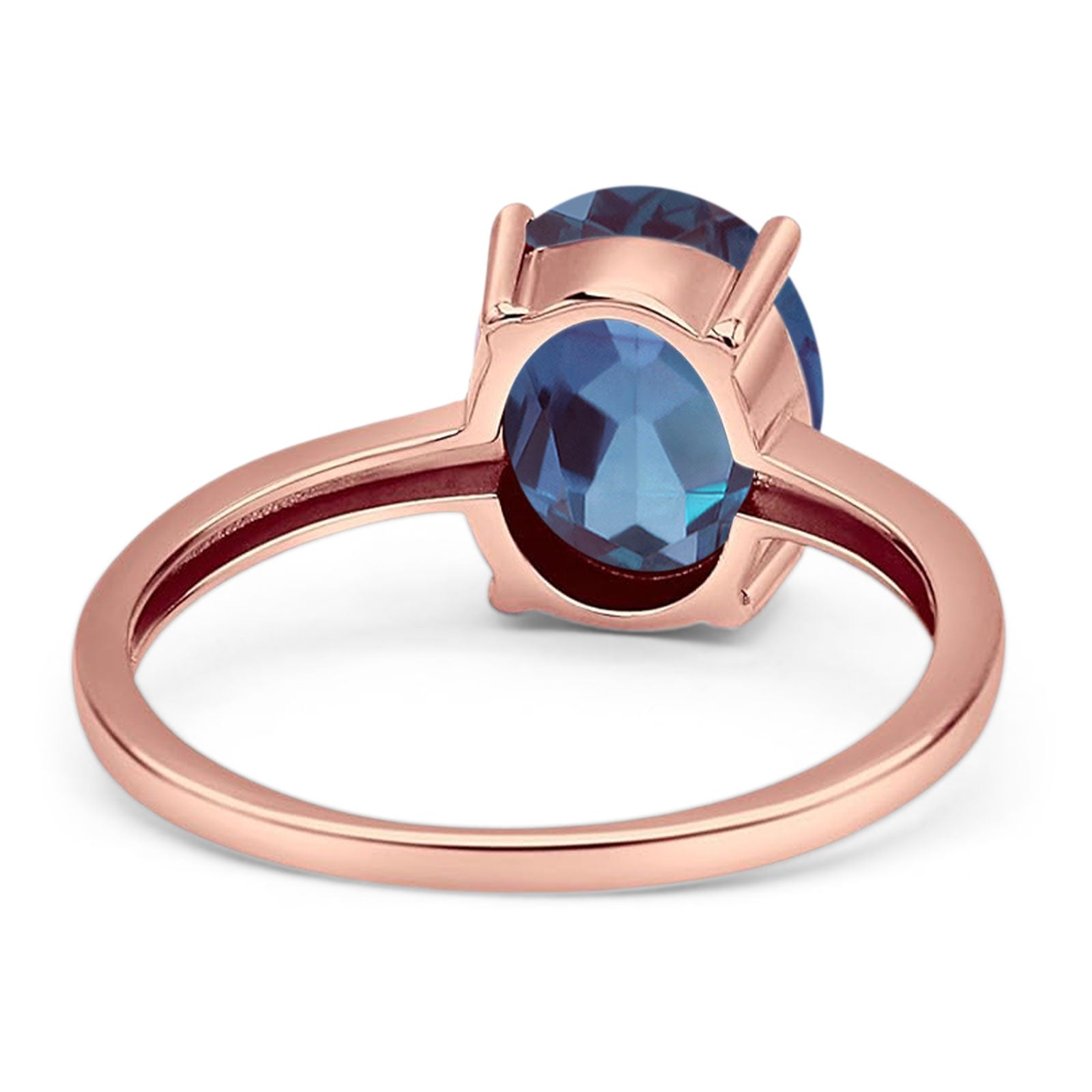 Art Deco Oval Natural Stone Solitaire Ring