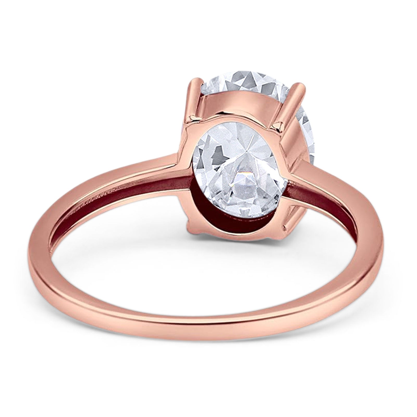 Art Deco Oval Natural Stone Solitaire Ring