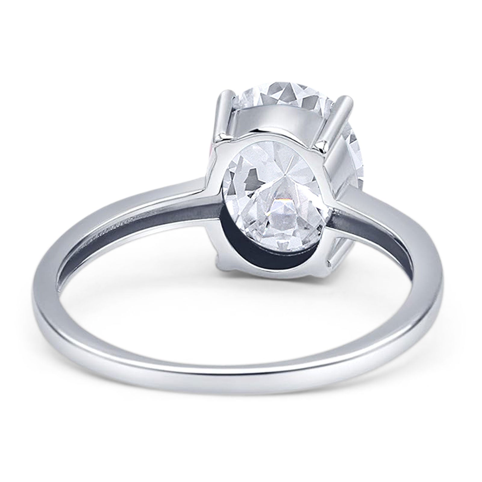 Art Deco Oval Natural Stone Solitaire Ring