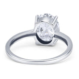 Art Deco Oval Natural Stone Solitaire Ring