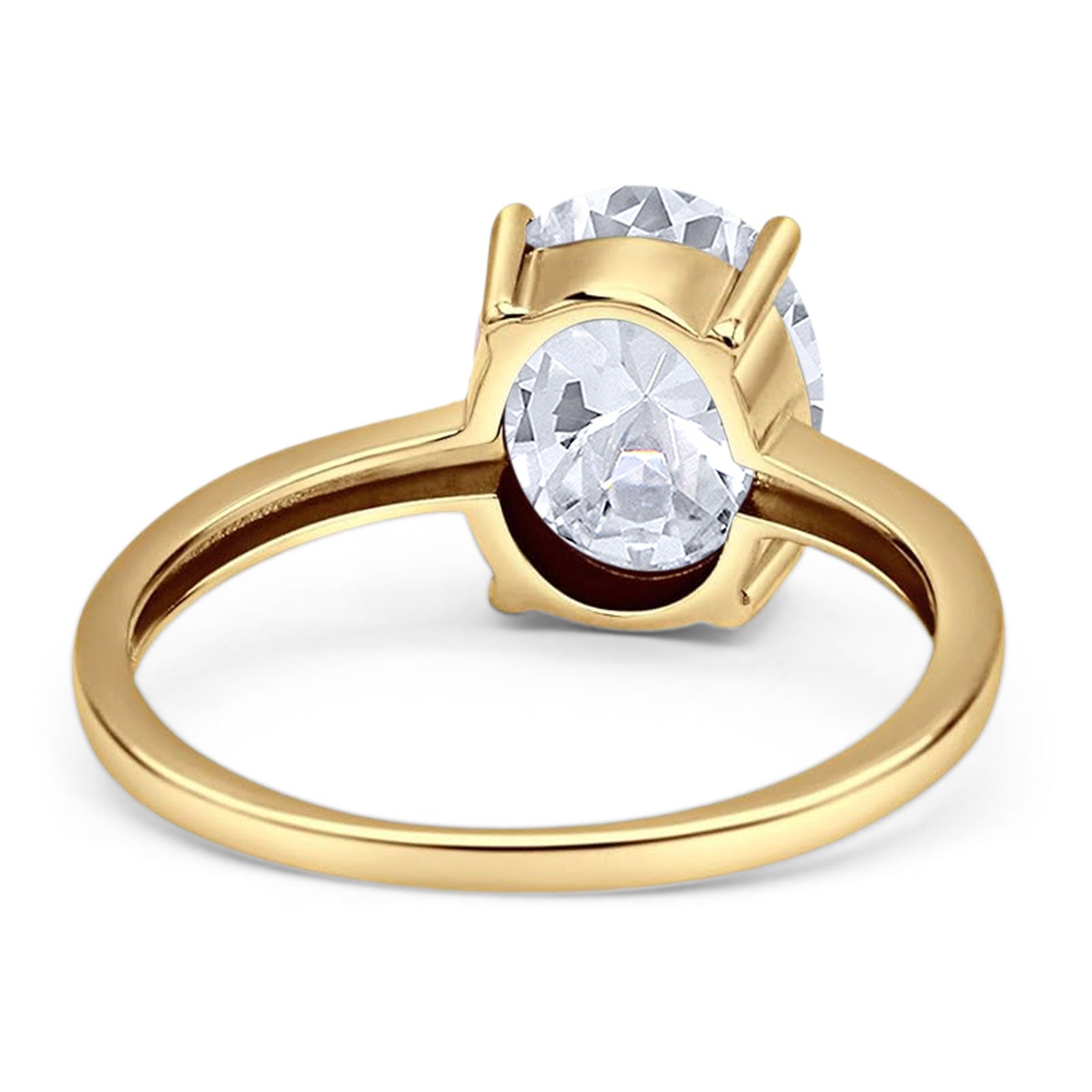Art Deco Oval Natural Stone Solitaire Ring