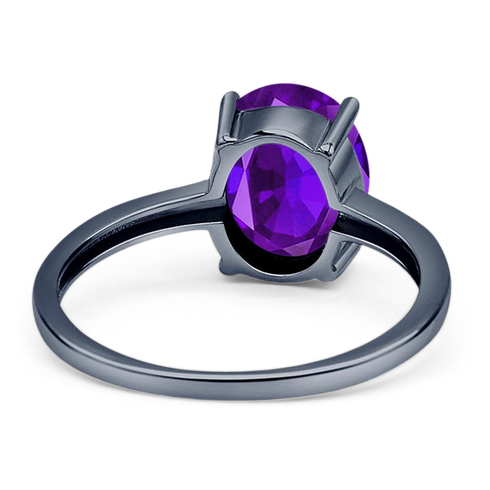 Art Deco Oval Natural Stone Solitaire Ring