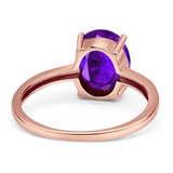 Art Deco Oval Natural Stone Solitaire Ring