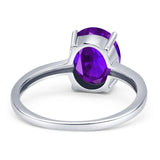 Art Deco Oval Natural Stone Solitaire Ring