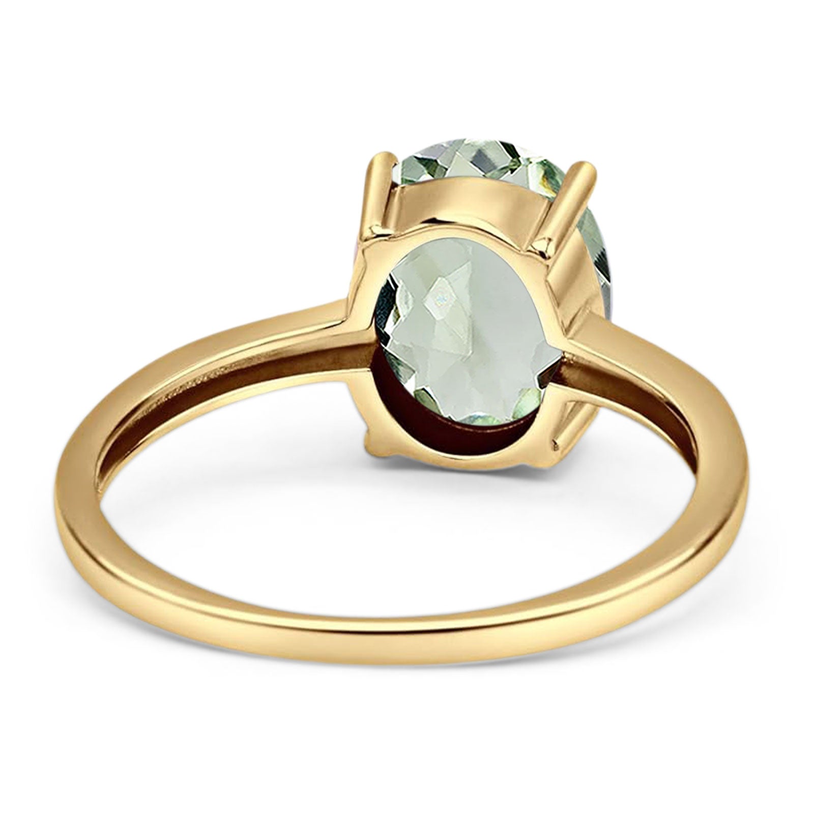 Art Deco Oval Natural Stone Solitaire Ring