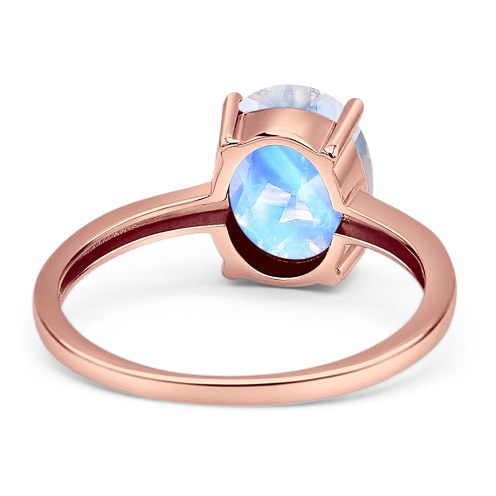 Art Deco Oval Natural Stone Solitaire Ring