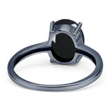 Art Deco Oval Natural Stone Solitaire Ring