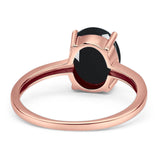 Art Deco Oval Natural Stone Solitaire Ring
