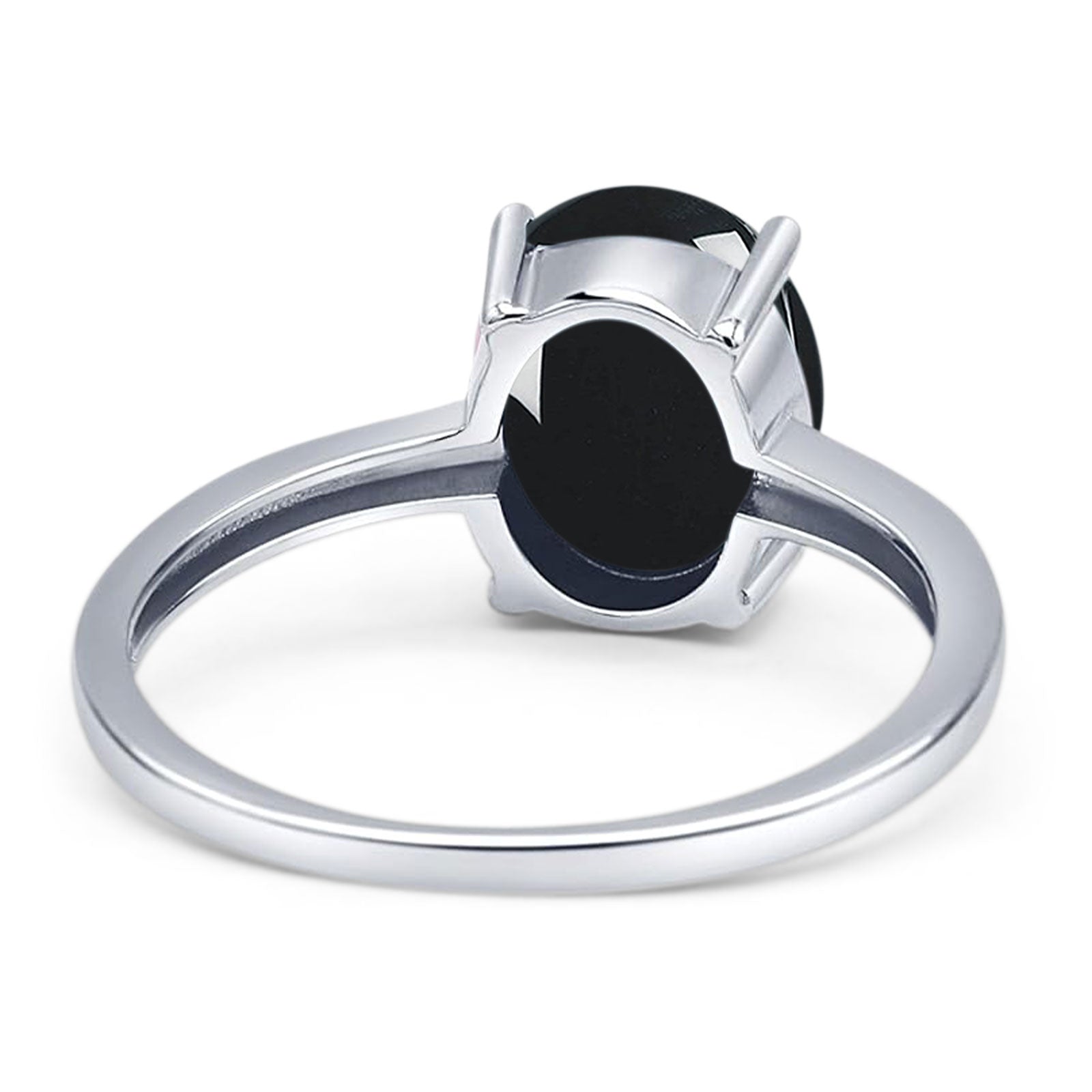 Art Deco Oval Natural Stone Solitaire Ring