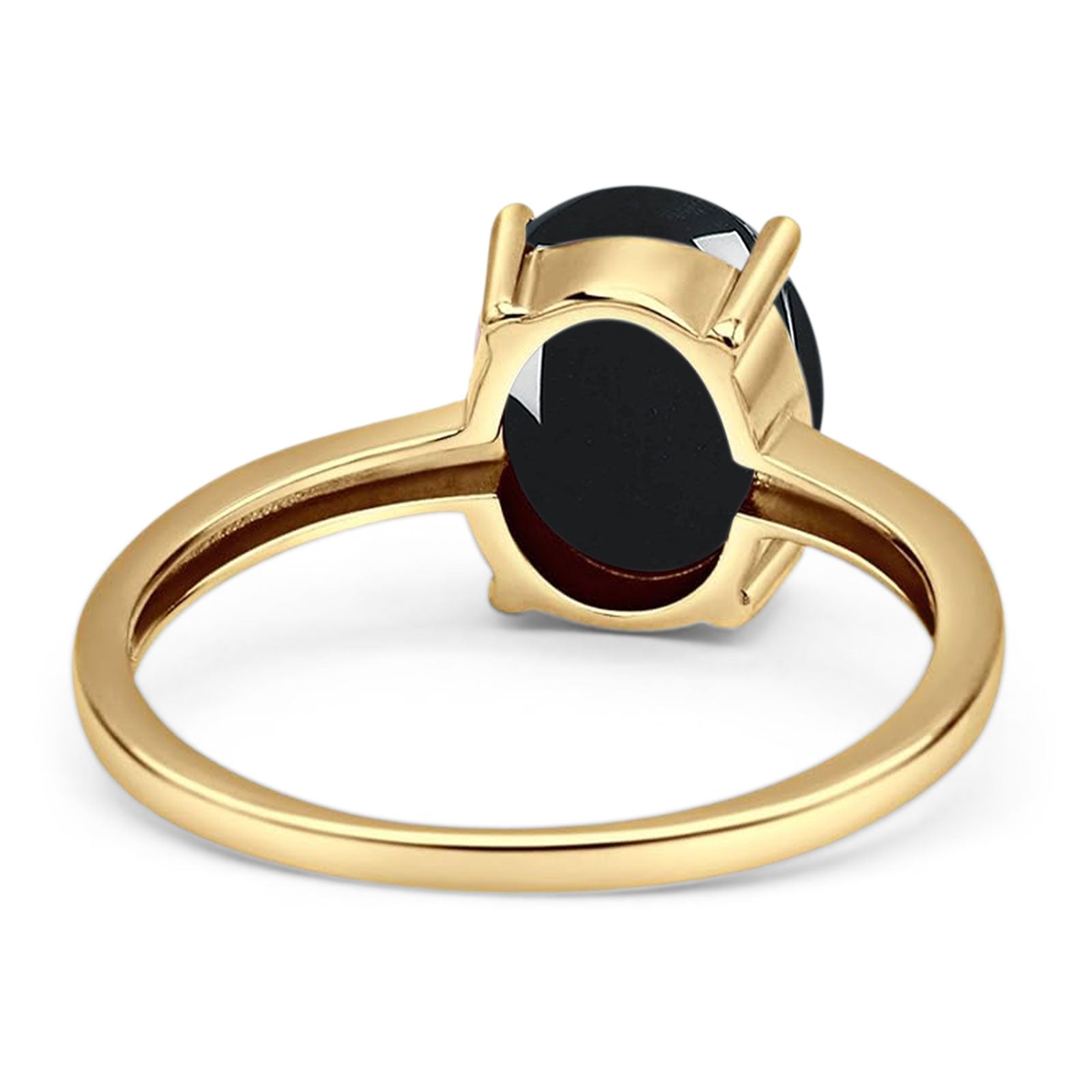 Art Deco Oval Natural Stone Solitaire Ring