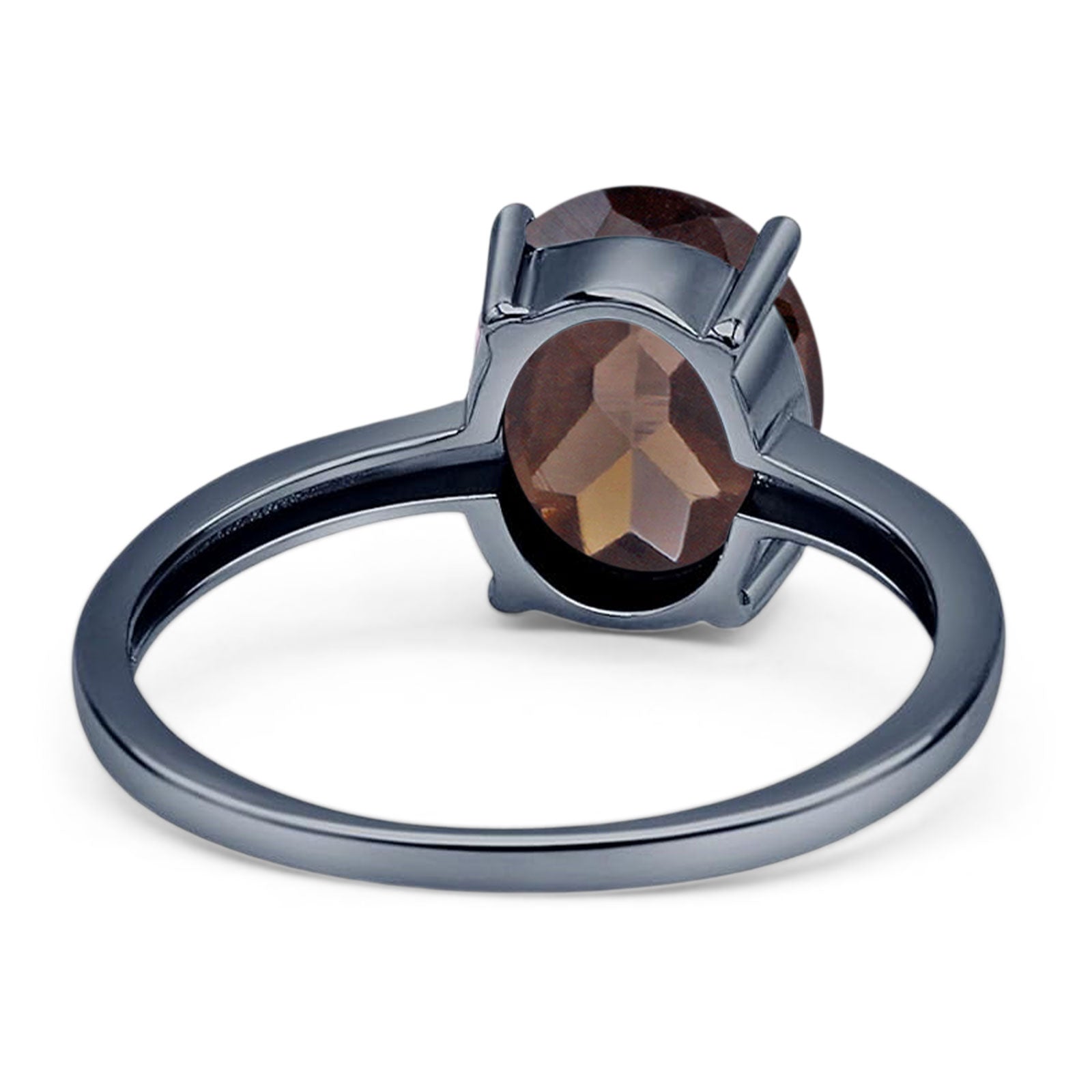Art Deco Oval Natural Stone Solitaire Ring