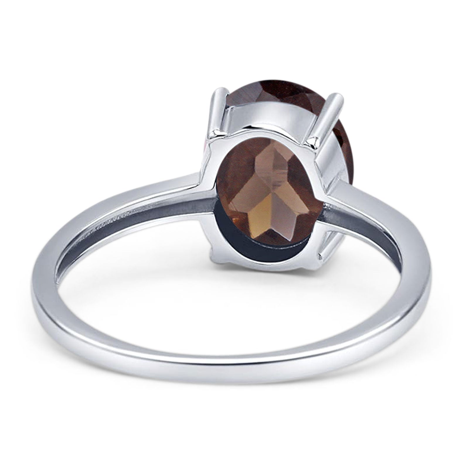 Art Deco Oval Natural Stone Solitaire Ring