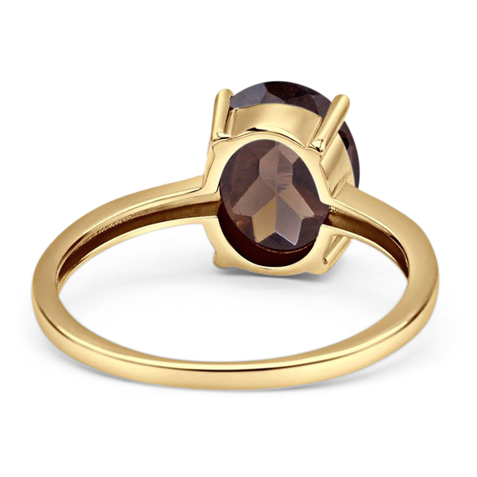 Art Deco Oval Natural Stone Solitaire Ring