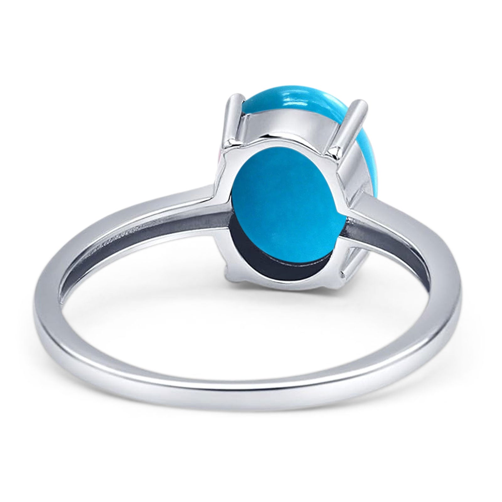 Art Deco Oval Natural Stone Solitaire Ring