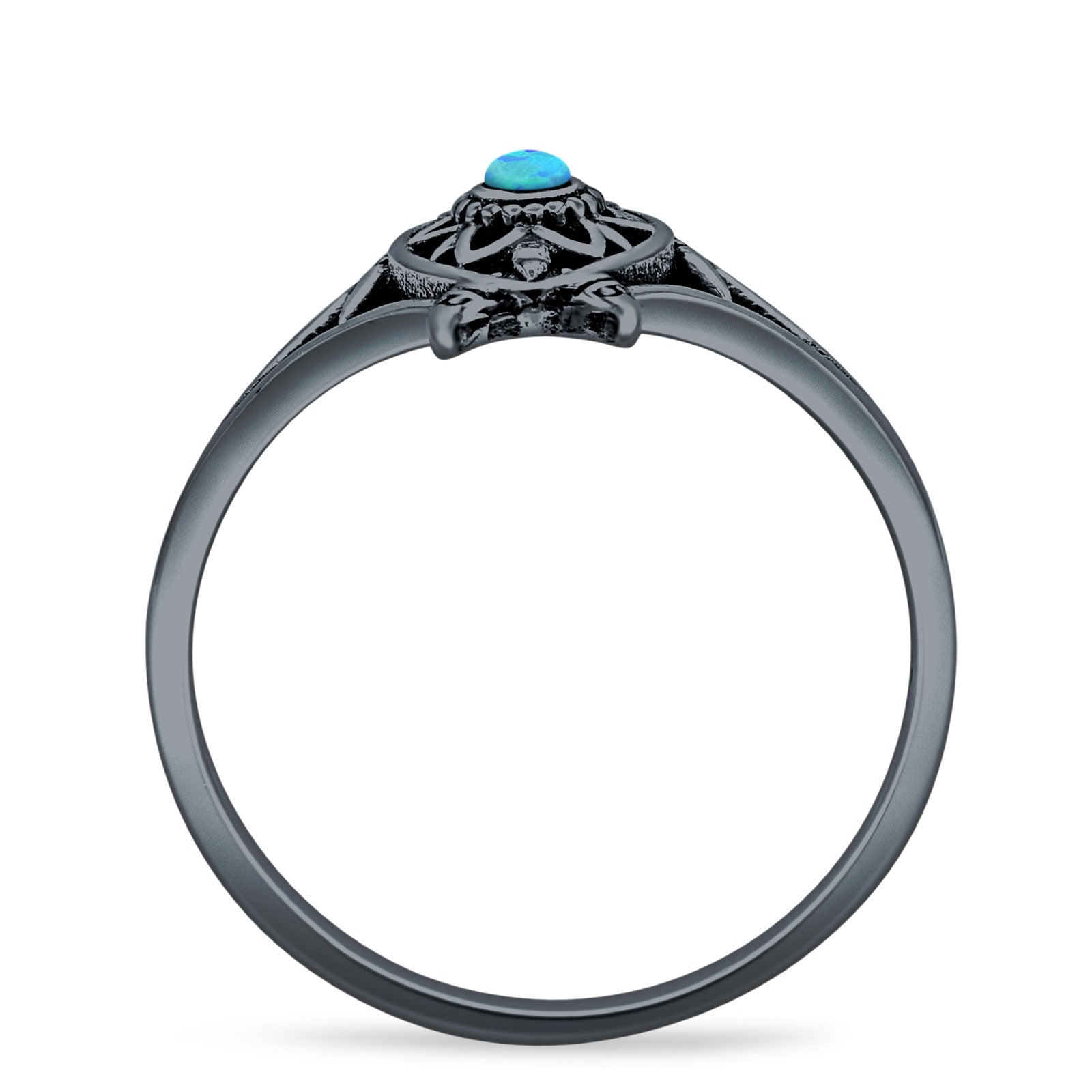Oxidized Turtle Ring