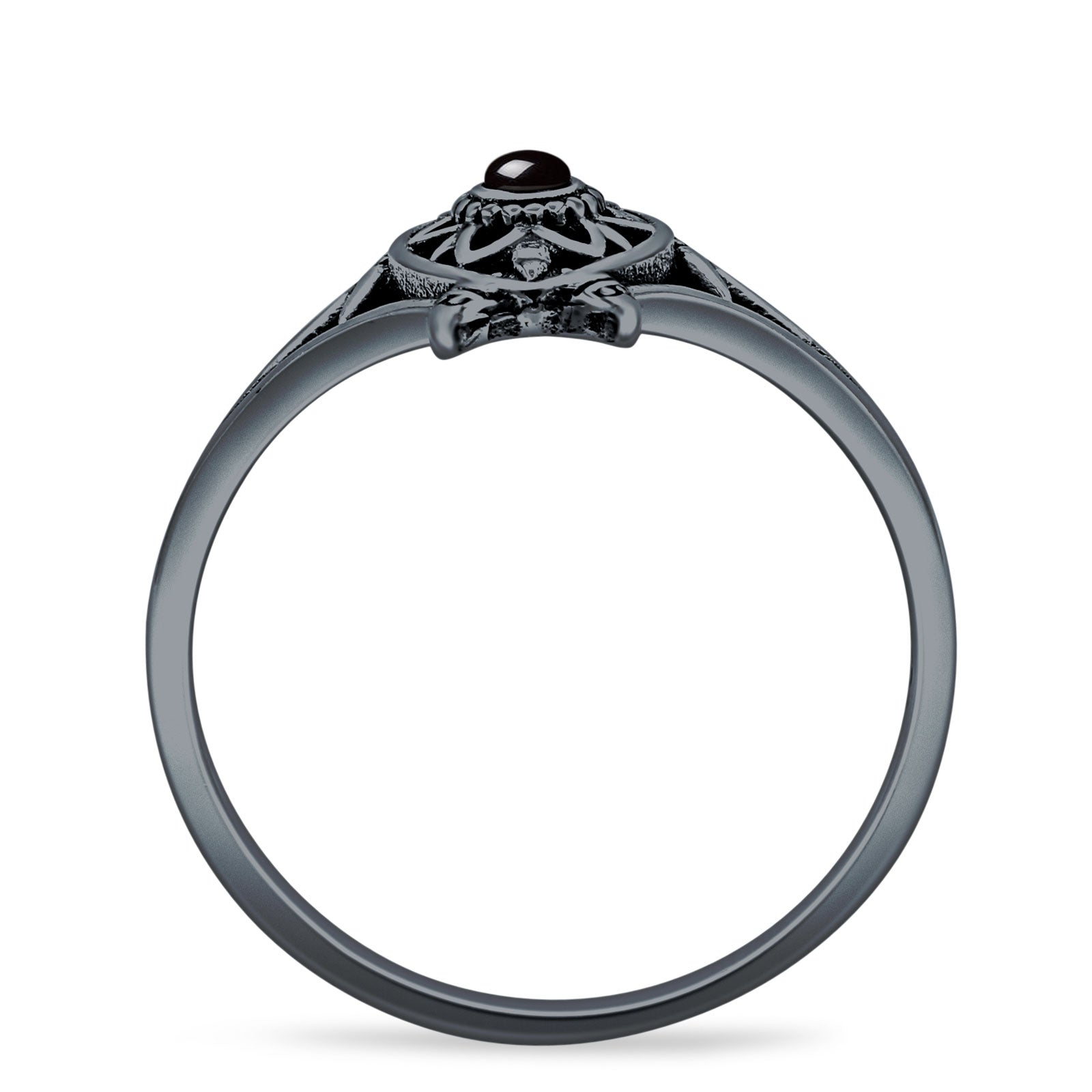 Oxidized Turtle Ring