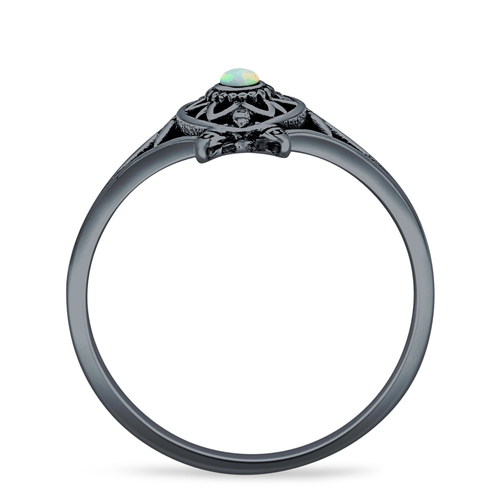 Oxidized Turtle Ring