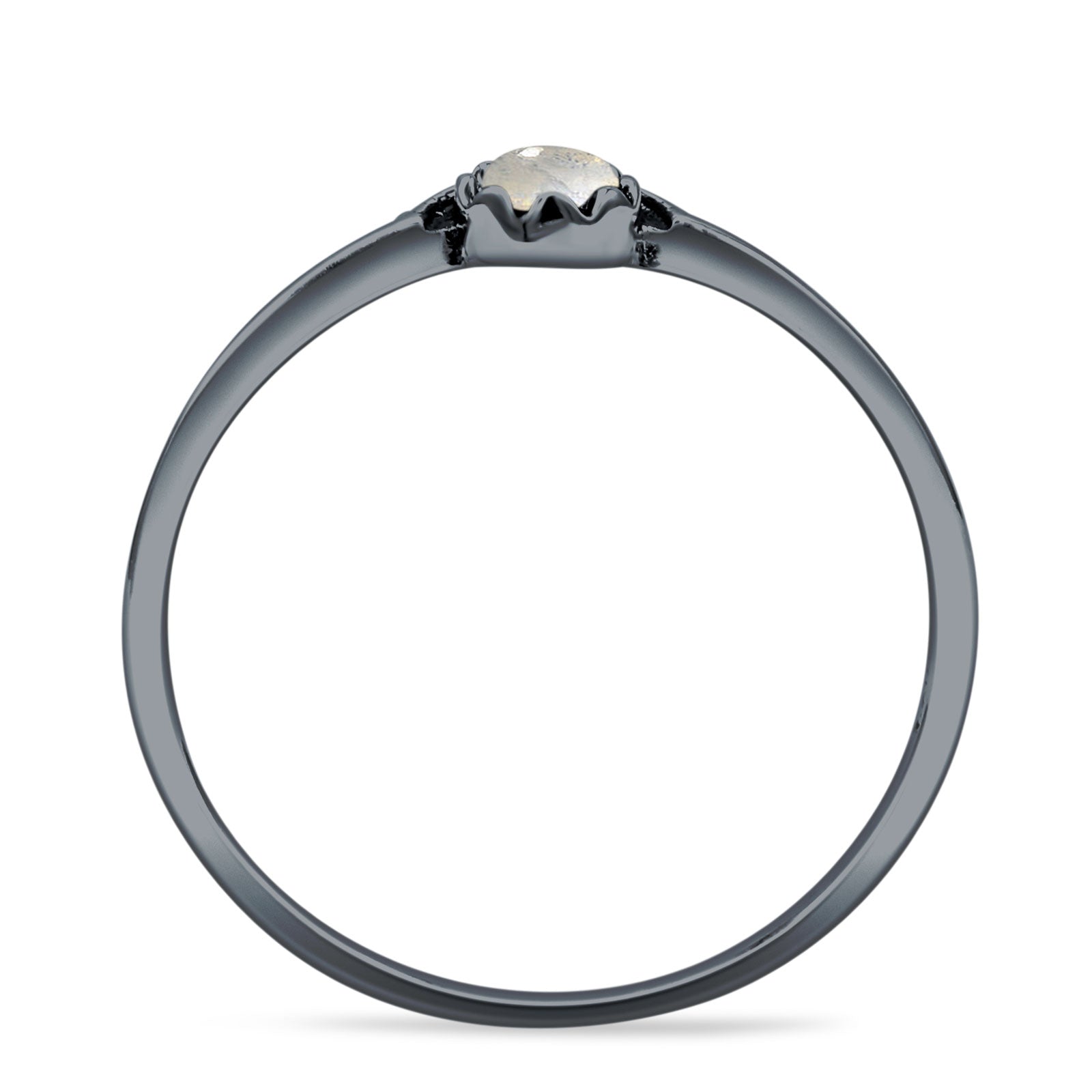Oxidized Beaded Bali Ring