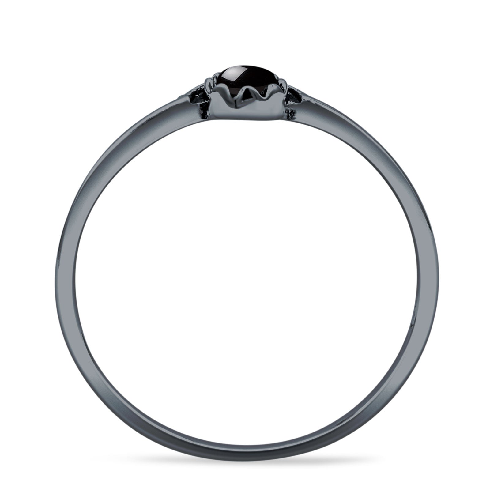 Oxidized Beaded Bali Ring