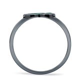 Oxidized Lotus Ring