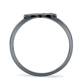 Oxidized Lotus Ring