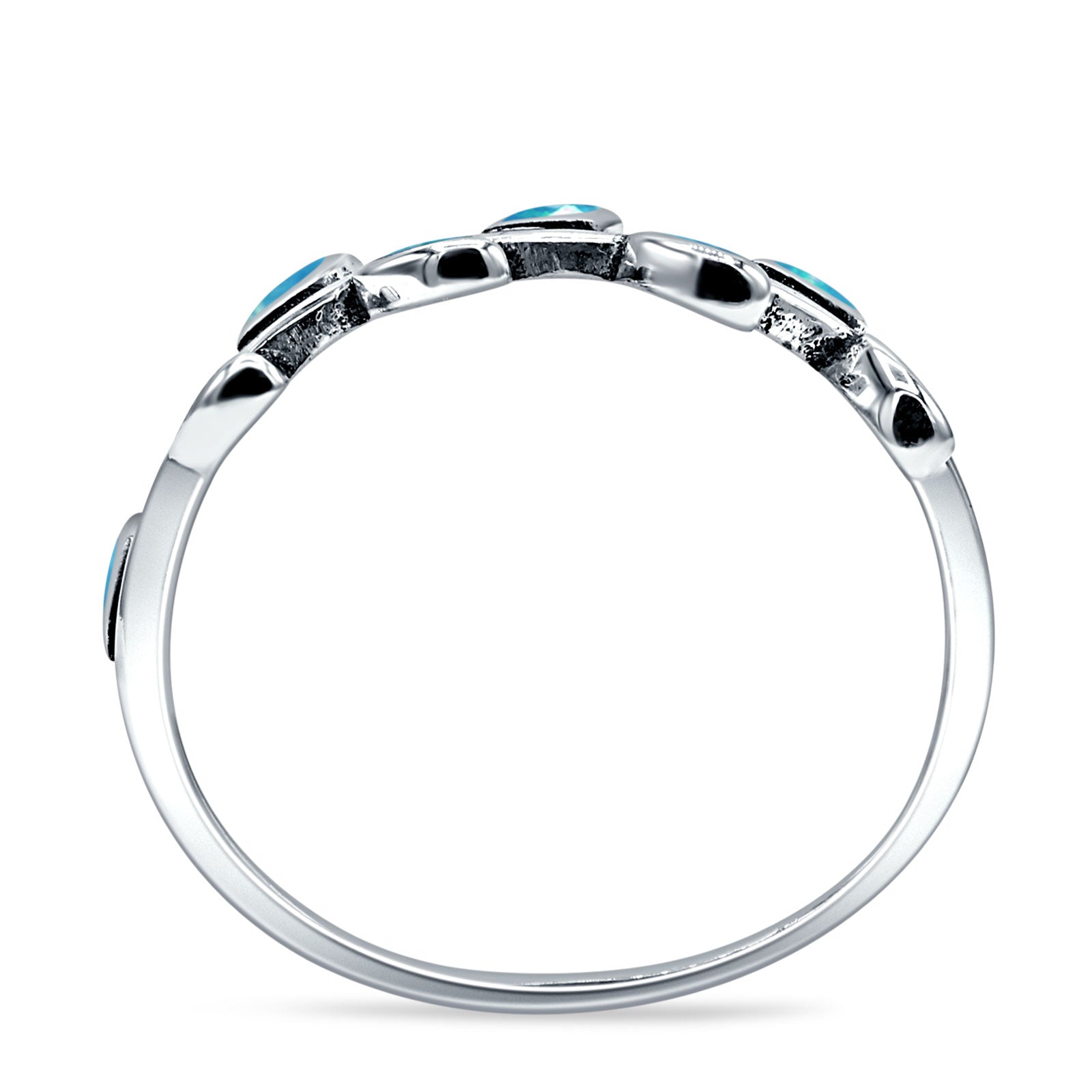 Leaf Band Oxidized Ring