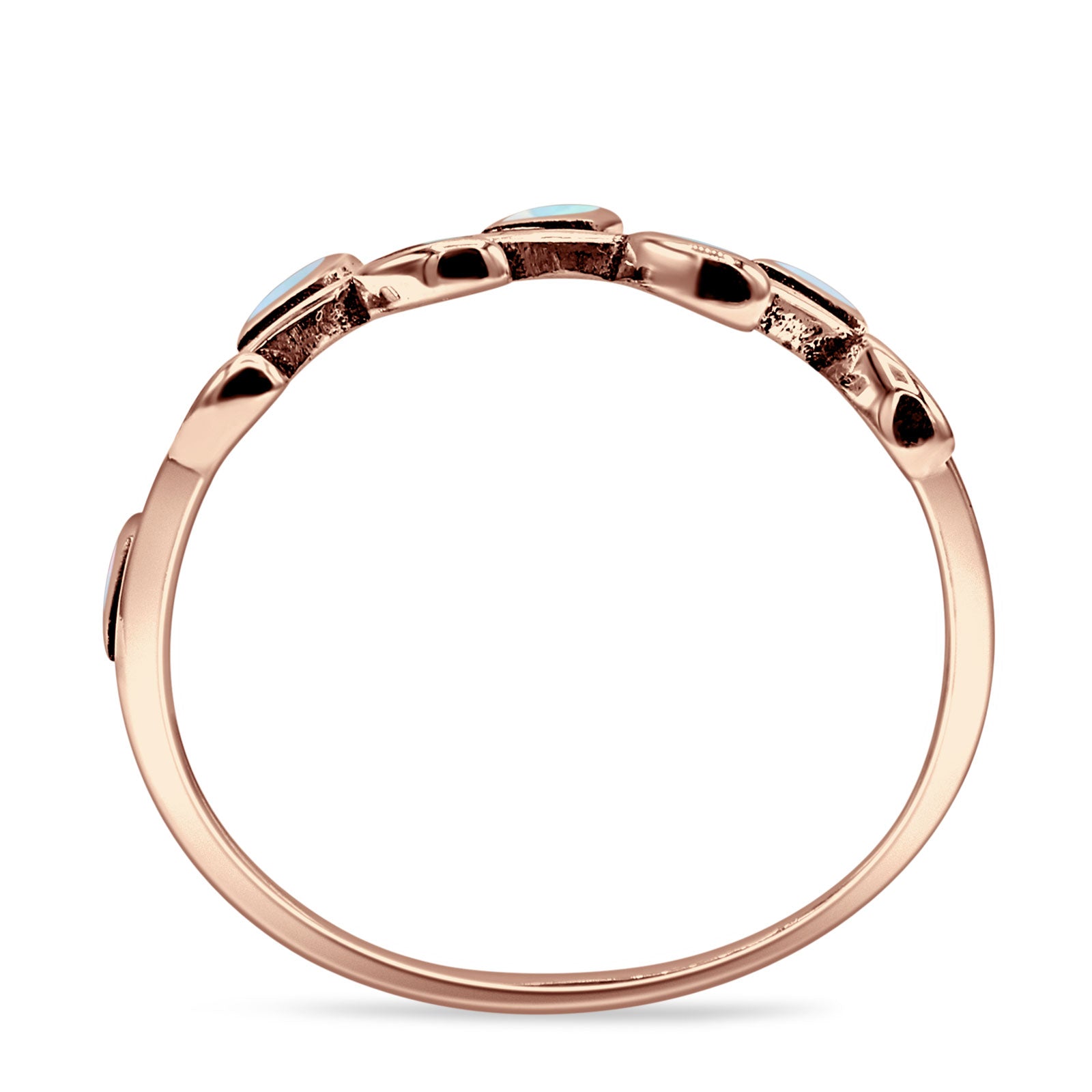 Leaf Band Oxidized Ring