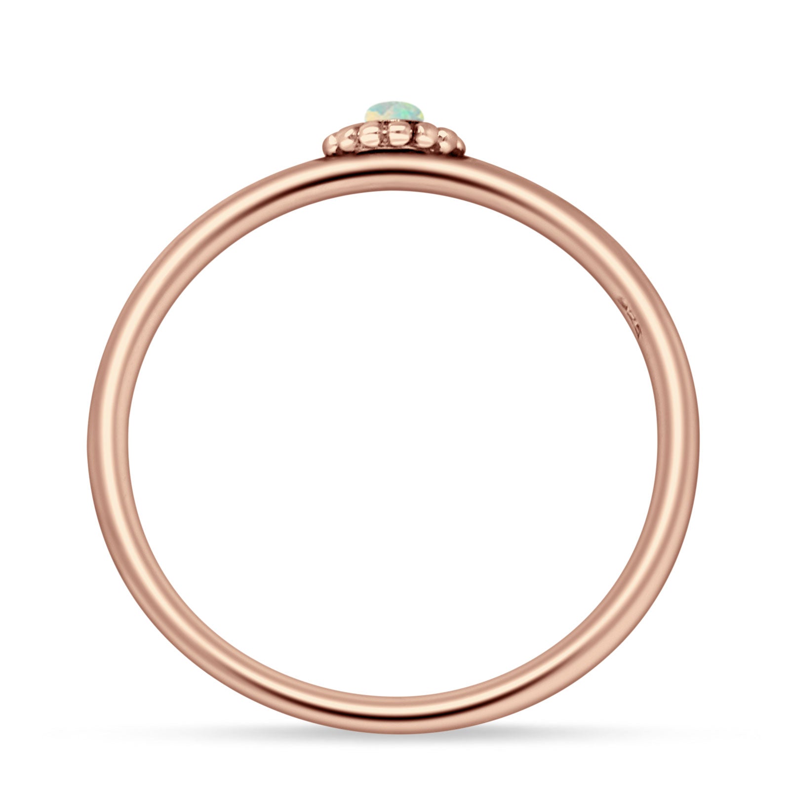 Round Opal Beaded Ring