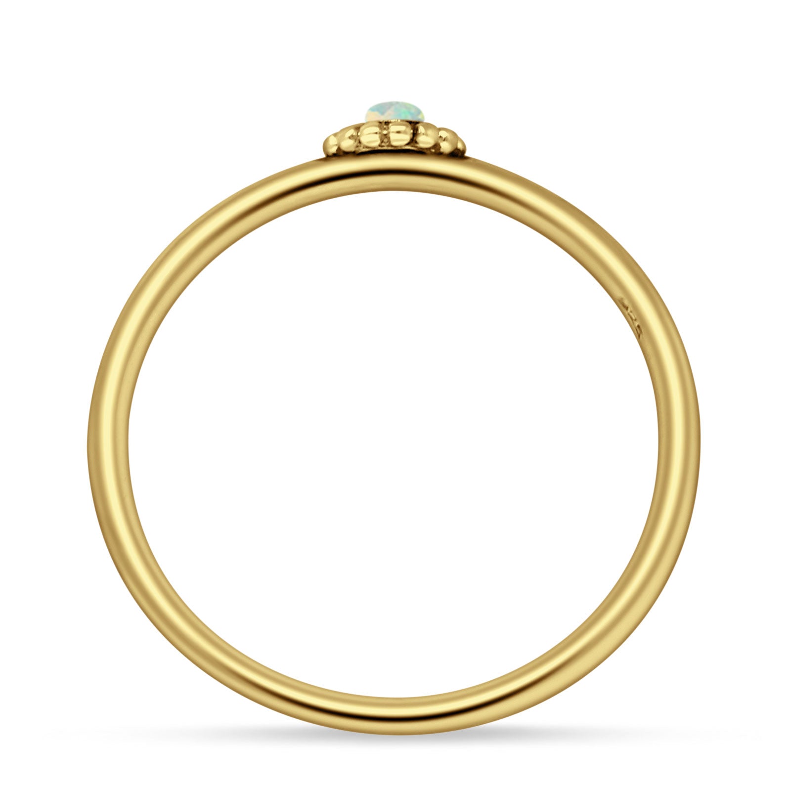 Round Opal Beaded Ring
