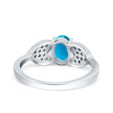 Art Deco Oval Natural Stone Promise Ring