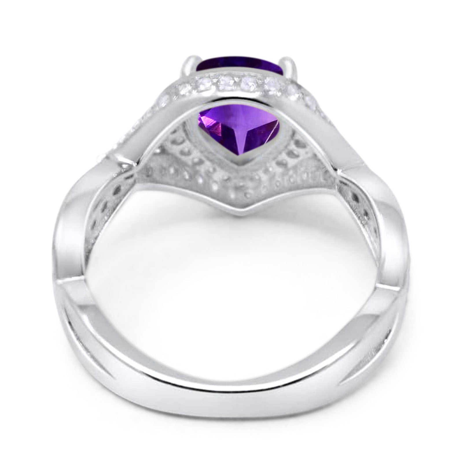 Pear Teardrop Natural Stone Twisted Ring