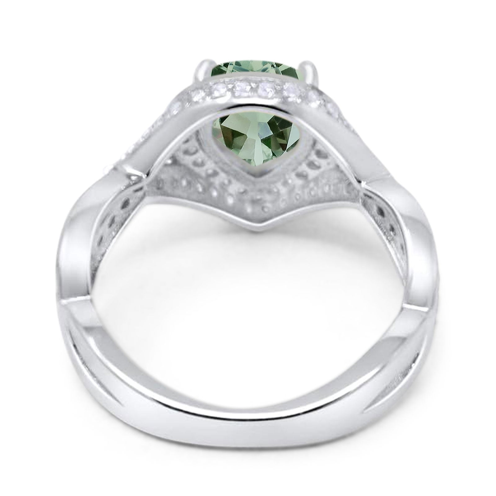 Pear Teardrop Natural Stone Twisted Ring