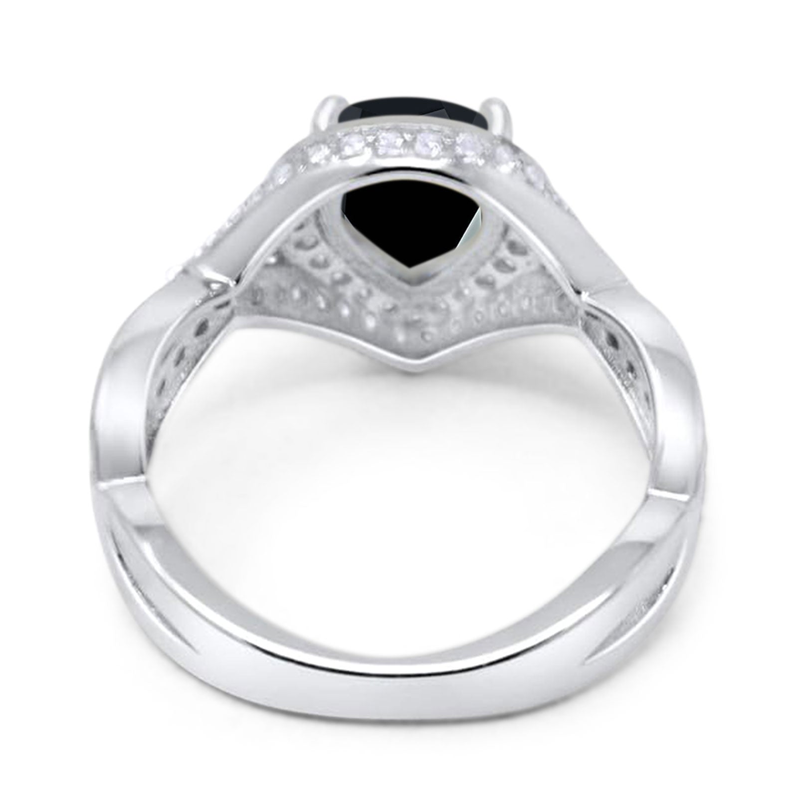 Pear Teardrop Natural Stone Twisted Ring