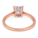 Minimalist Round Natural Stone Solitaire Ring