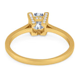 Minimalist Round Natural Stone Solitaire Ring