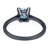 Minimalist Round Natural Stone Solitaire Ring