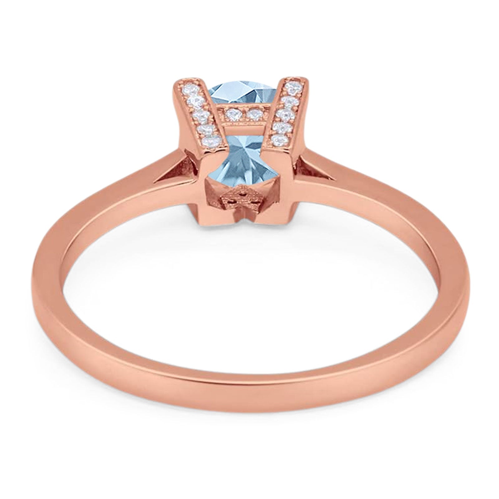 Minimalist Round Natural Stone Solitaire Ring