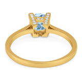 Minimalist Round Natural Stone Solitaire Ring
