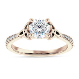 IGI Certified Round 2 Carat Lab Grown Diamond Art Deco Trinity Cluster Ring
