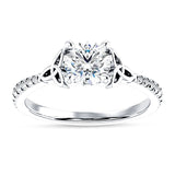 IGI Certified Round 1 Carat Lab Grown Diamond Art Deco Trinity Cluster Ring
